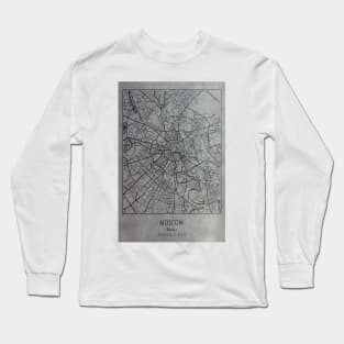 Moscow, Russia, city map Long Sleeve T-Shirt